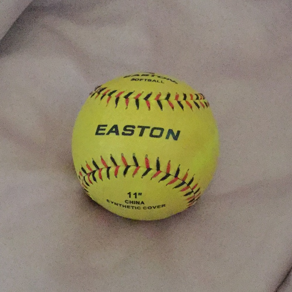 Yellow red and black Easton softball